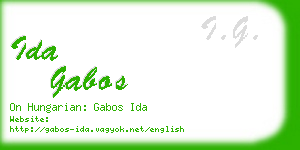 ida gabos business card